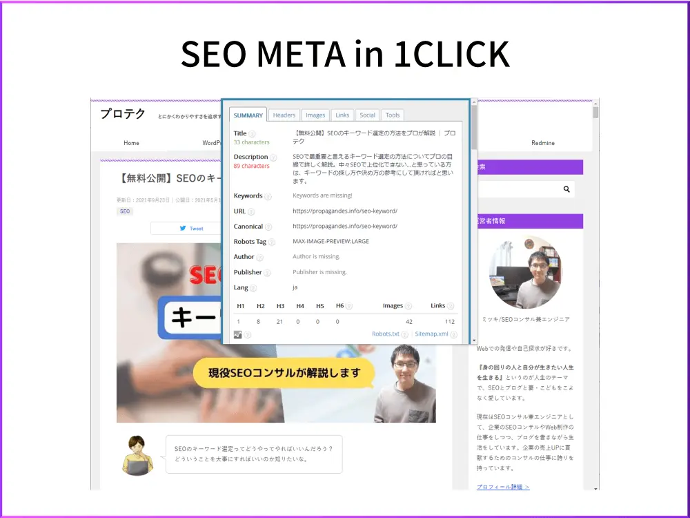 SEO META in 1CLICK